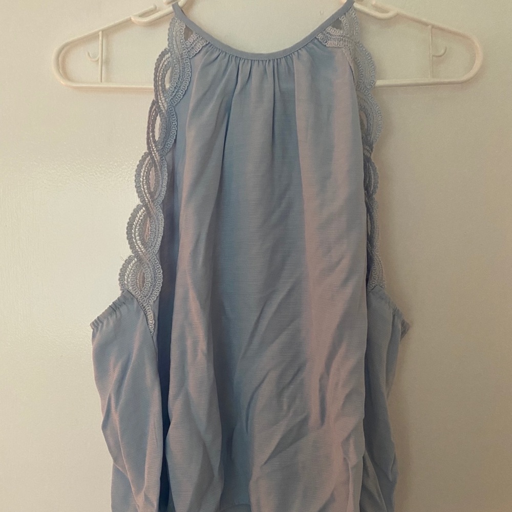 Kendall & Kylie Blue High-Neck Tank